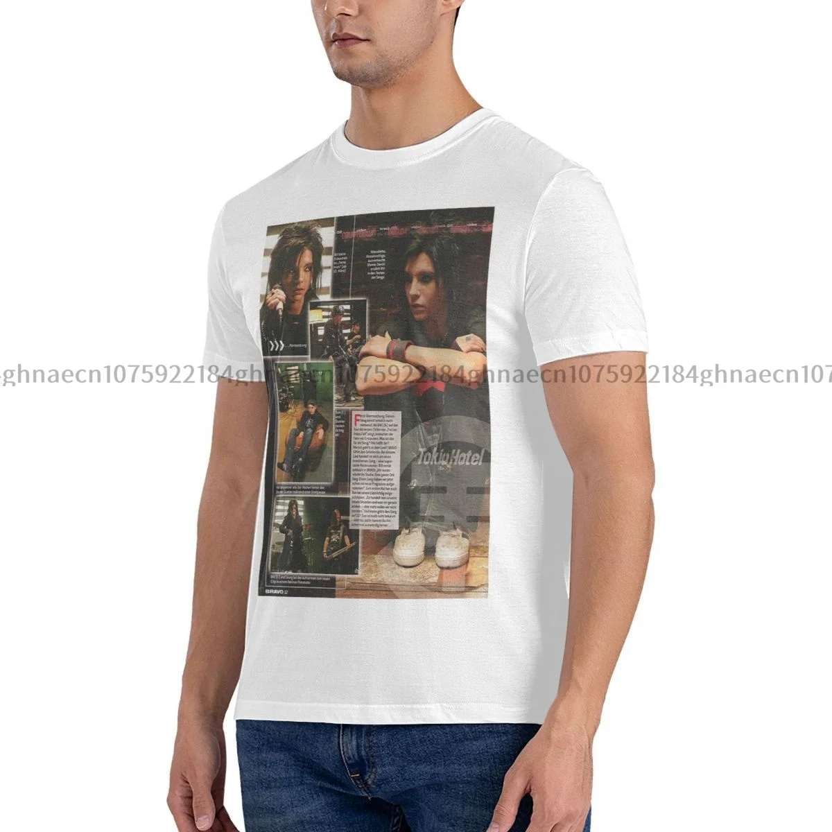 

Популярная художественная накидка рок-группа Токио отель 100% хлопок Летняя Повседневная футболка