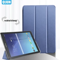 tablet case for samsung galaxy sm t560 sm t561 smart sleep wake up tri fold full protective flip cover stand for tab e 9 6 2015