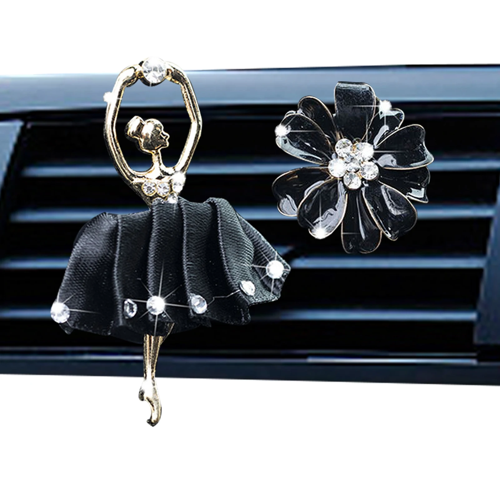 

Car Vent Clip Air Freshener Flower & Dancing Girl Car Vent Clip Air Freshener Cute Women Car Vent Clip Air Freshener Car Air