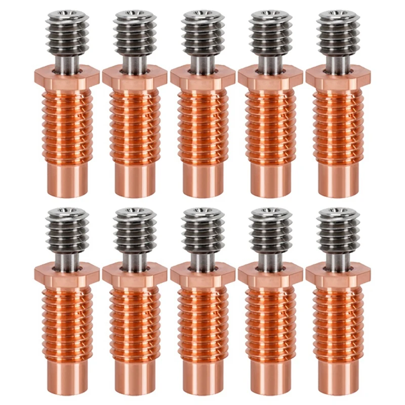 

Printer Nozzle Throat Heatbreak for E3D V6 Brass Copper Throat Heater Block for 1.75mm V6 Hotend Heater Block