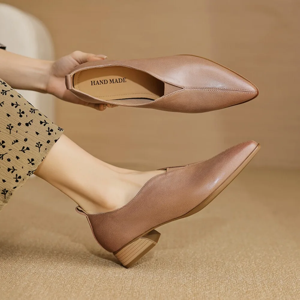 Жіночі туфлі на плоской подошве натуральна шкіра зручні плоскій підошві