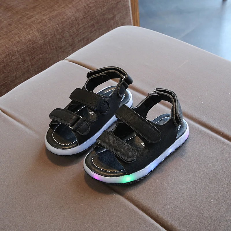 

Size 21-30 Baby Anti-slippery Toddler Sandals Children Led Light Up Shoes Girls Luminous Shoes Boys Sandals with Luminous Sole