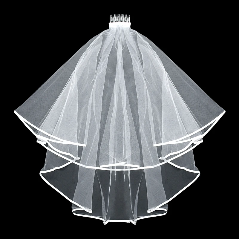 

Белый фата с расческой для невесты