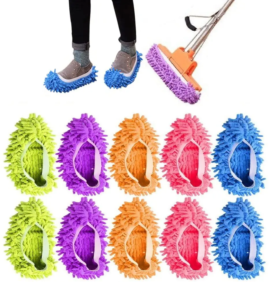 

Lazy Mopping Shoes Home Floor Cleaning Micro Fiber Cleaning Shoes 2PCS Multifunction Floor Dust Cleaning Slippers Shoes