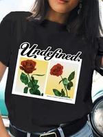 t shirt women 2022 rose flower short sleeve printing spring fashion clothes print tshirt female tee top graphic ladies t shirt