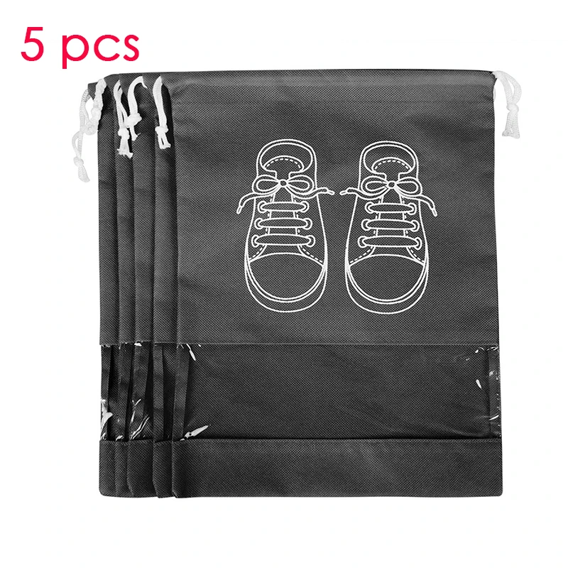 

1/3/5PCS видимый органайзер для обуви утолщенный нетканый пыленепроницаемый нитяной мешок для хранения одежды дорожный чехол сумка для хранения мешков