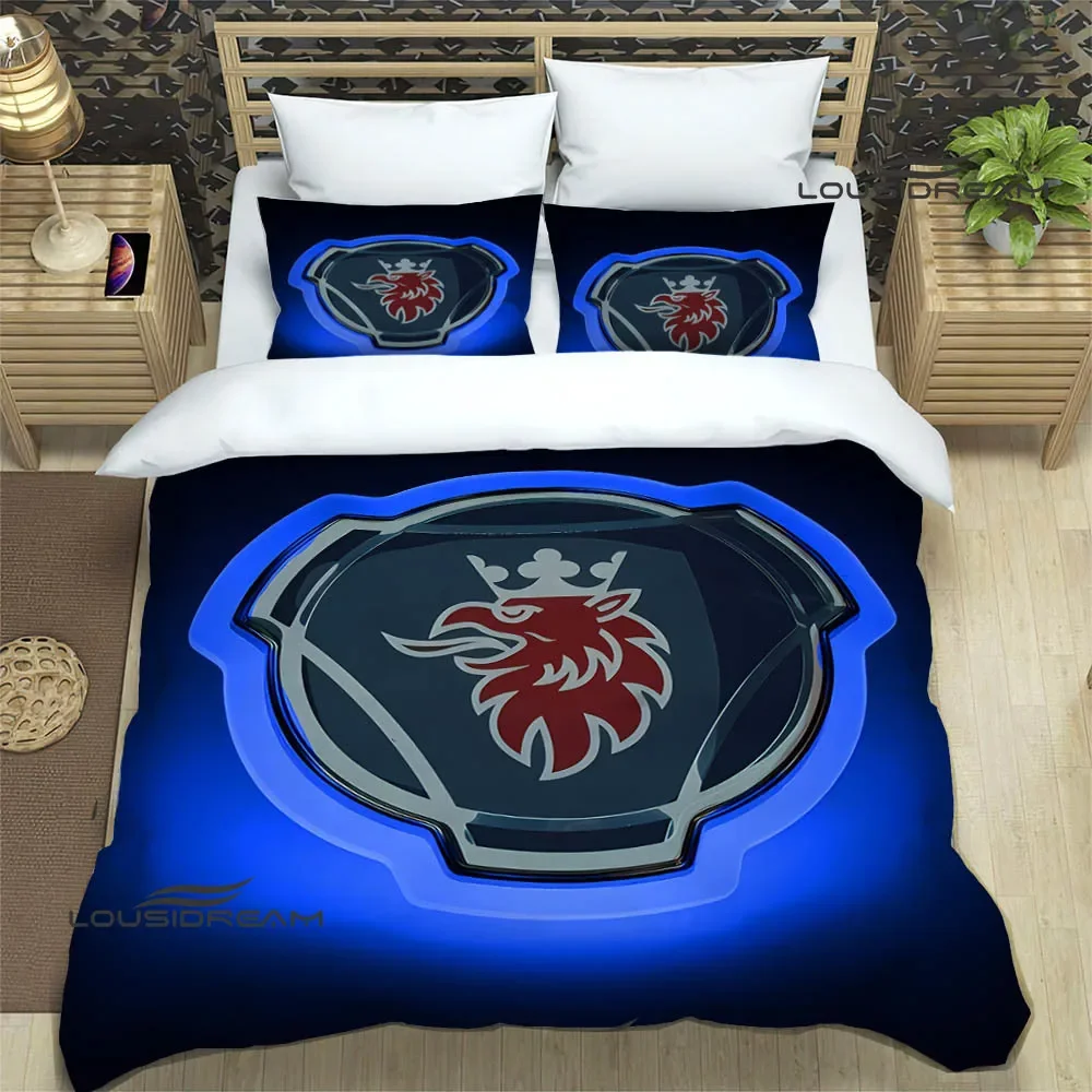 3D S-Scania logo Printed Bedding Sets exquisite supplies set duvet cover bed comforter bedding luxury birthday gift