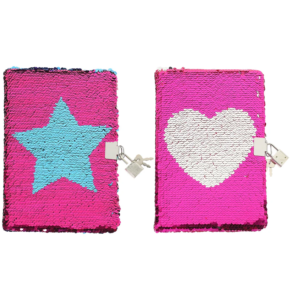 

Schedule Diary Sequin Covers Notebook Multi-function Academic Planner Office Writing Shell Notebooks
