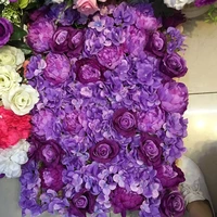 10pcs 40cm60cm artificial silk voilet color hydrangea rose flower wall wedding decoration wedding flower backdrop