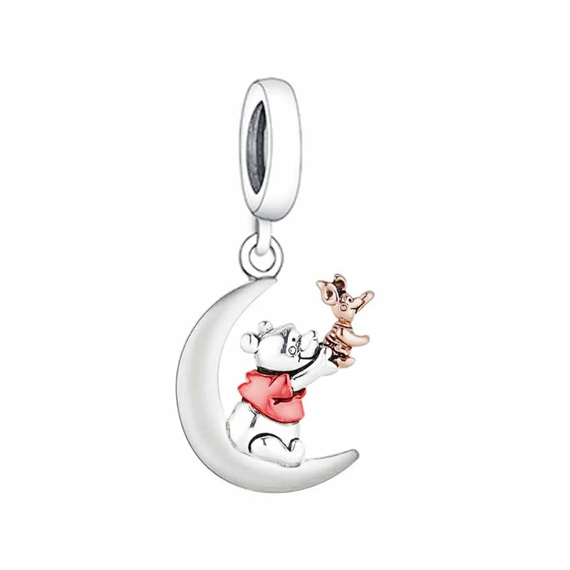 

Fit Original Pandora Charm Bracelet 925 Sterling Silver Friendship lasts forever zircon for Making Women Pendent