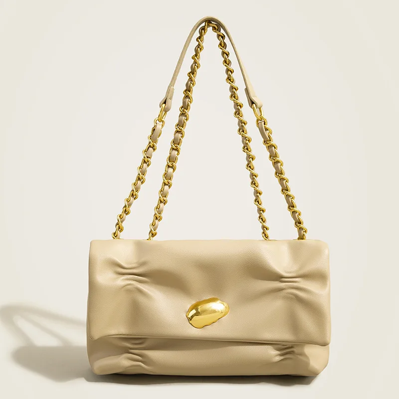 2023 Minimalist Soft Leather Young Ladies Black Solid Cross Body Bags Women Vintage Khaki Crossbody Purse Leather Shoulder Bags