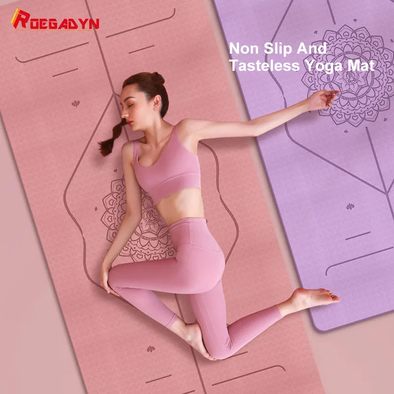 

Двухсторонний нескользящий коврик для йоги из ТПЭ, 185*90 см