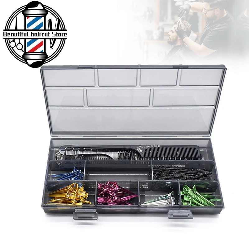 

Barber Tool Holder Comb Storage Box Electric Hair Clipper Rack Organizer Case Salon Hairdressing Tools