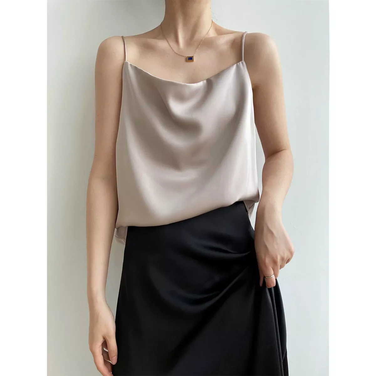 

2022 Women Sexy Neck Tank Tops Solid Color Women Sleeveless Tank Tops Pink Cami Women Tops Female