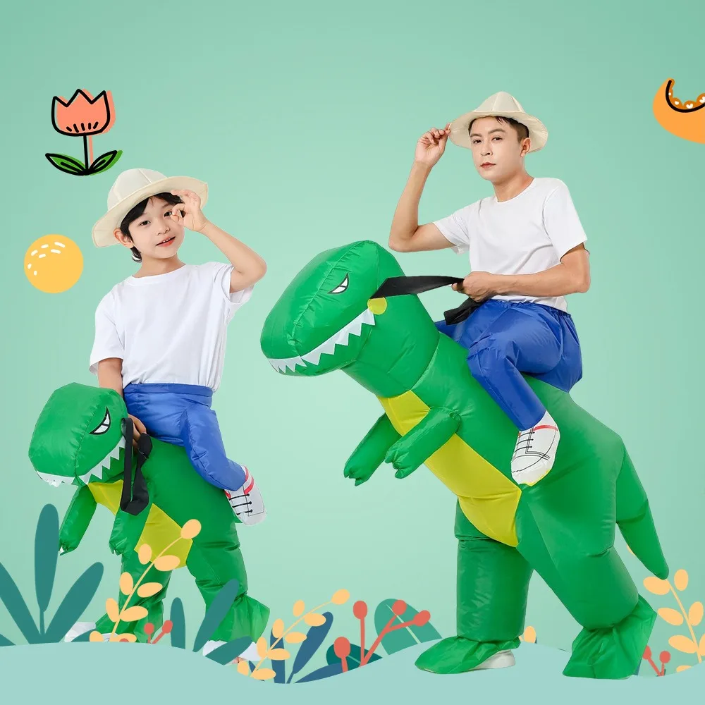 Костюм Аниме-динозавра Унисекс Одинаковый Комплект Для Всей Семьи Мальчиков И