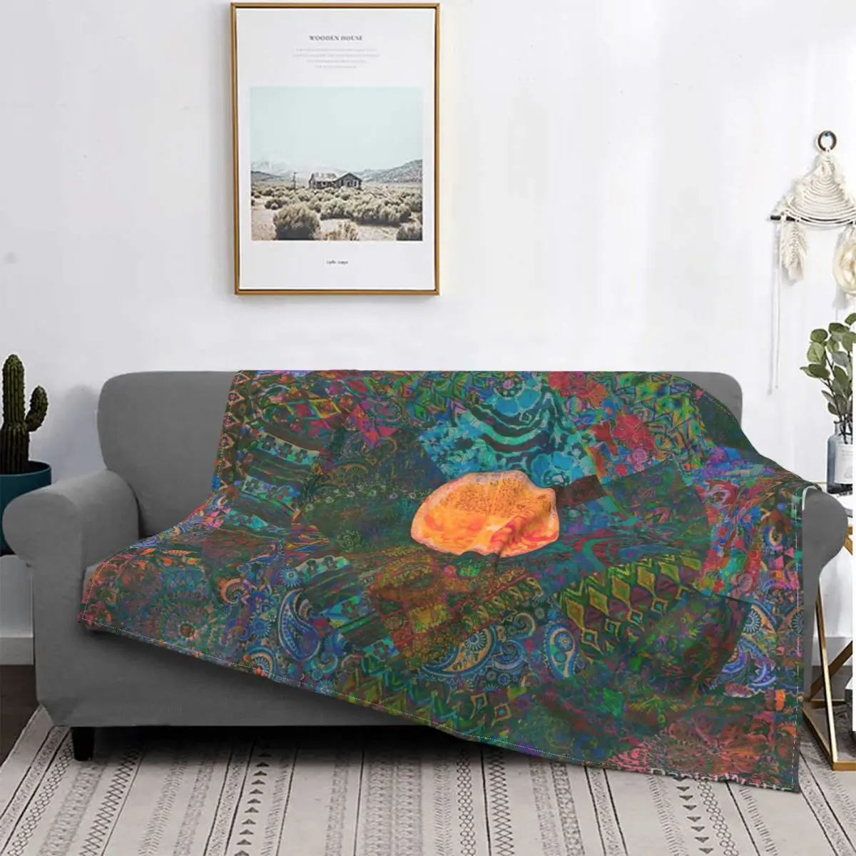 

Bohemian Sun Throw Blanket Blanket Personalized Comfortable Living Room AntiPilling