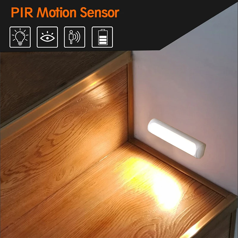 

Motion Sensor Light Magnetic LED Night Light Eye Protection Bedside Reading Lamp for Bedroom Closet Wardrobe Emergency Supplies