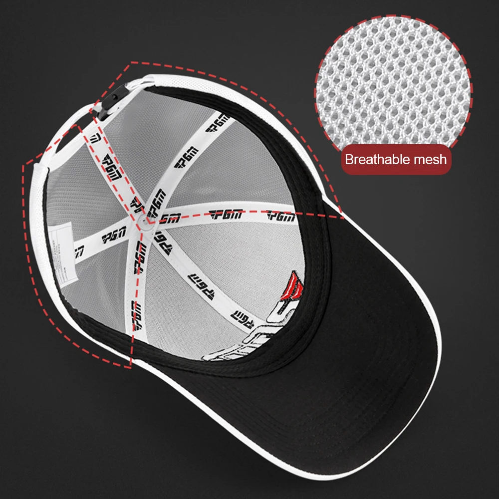 PGM MZ031 Golf Cap Summer Sports Men Women Cotton Adjustable Baseball Hat Sunscreen Breathable Quick-drying Leisure Running Hat