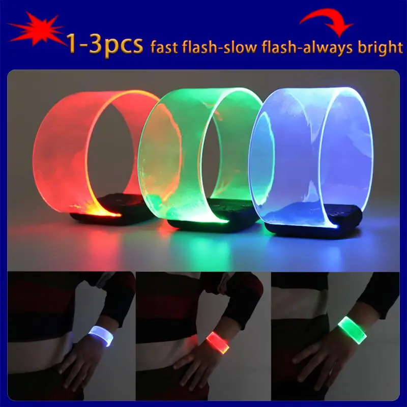 

Silicone Sound Controlled LED Light Bracelet Led Light-emitting Bracelet Light Band Entertainment Party Wristband Halloween Belt