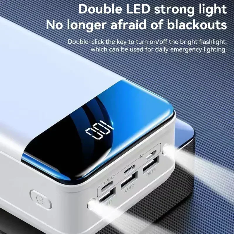 Фото 200000 mAh Power Bank большой емкости для мобильного телефона, сверхбыстрая зарядка, мобильный блок питания для планшета, мобильного компьютера, внешний источник питания №4