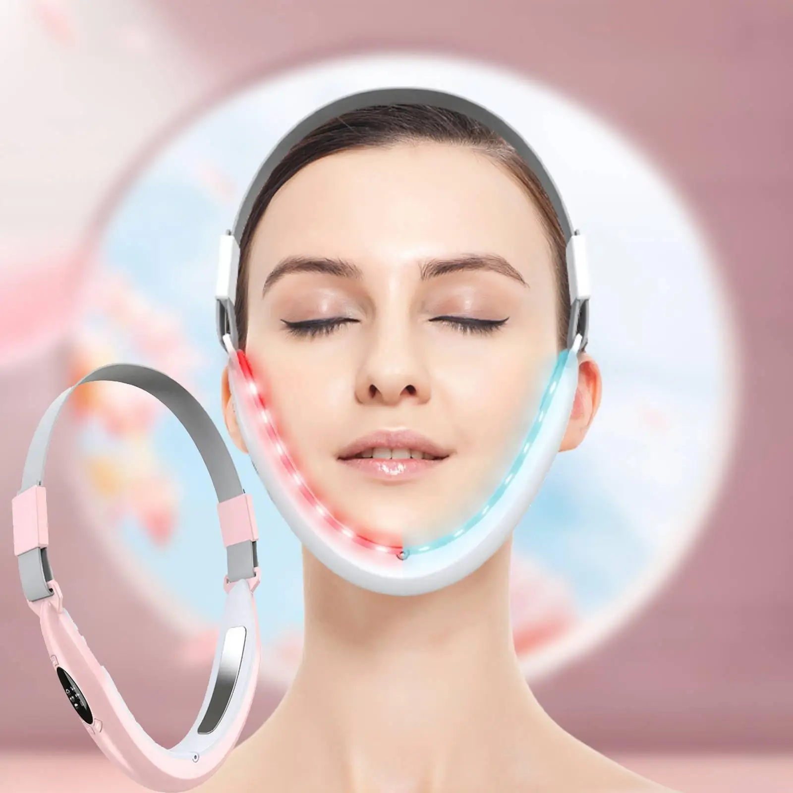 

Ems Lifting Device Led Photon Therapy Face Slimming Double Chin Lift Massager Instrument V Belt Line Vibration Massa S5n7