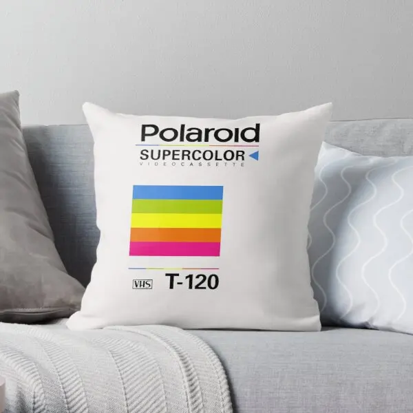 

Polaroid Supercolor T 120 Video Cassette Printing Throw Pillow Cover Soft Office Fashion Comfort Car Pillows not include