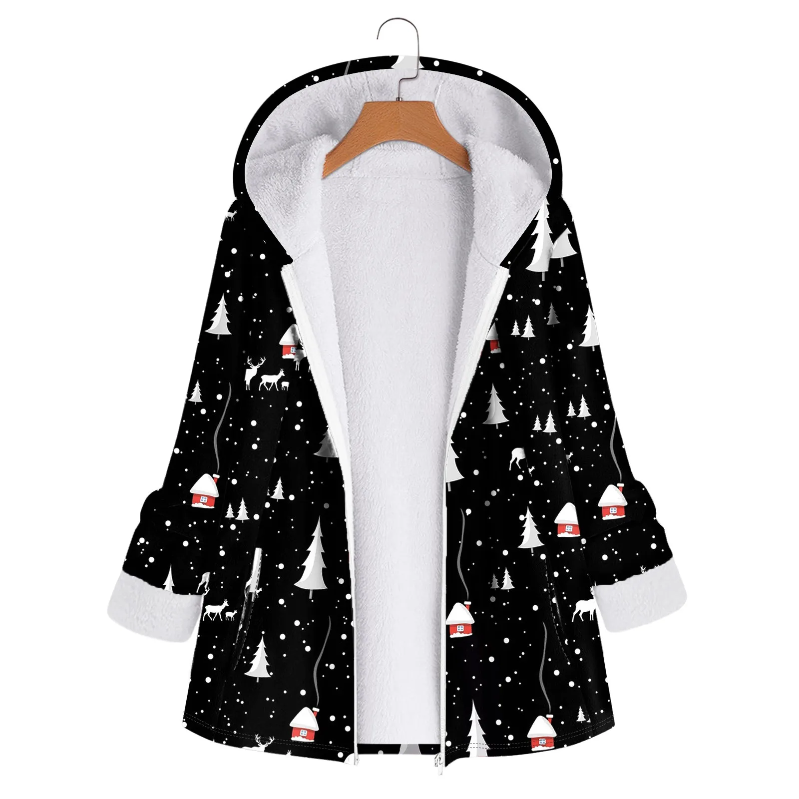 

Womens Autumn Winter Casual Warm Prints Stitching h Cardigan Coat Jacket Kpop Korean style casual Fairycore Cropped Tops
