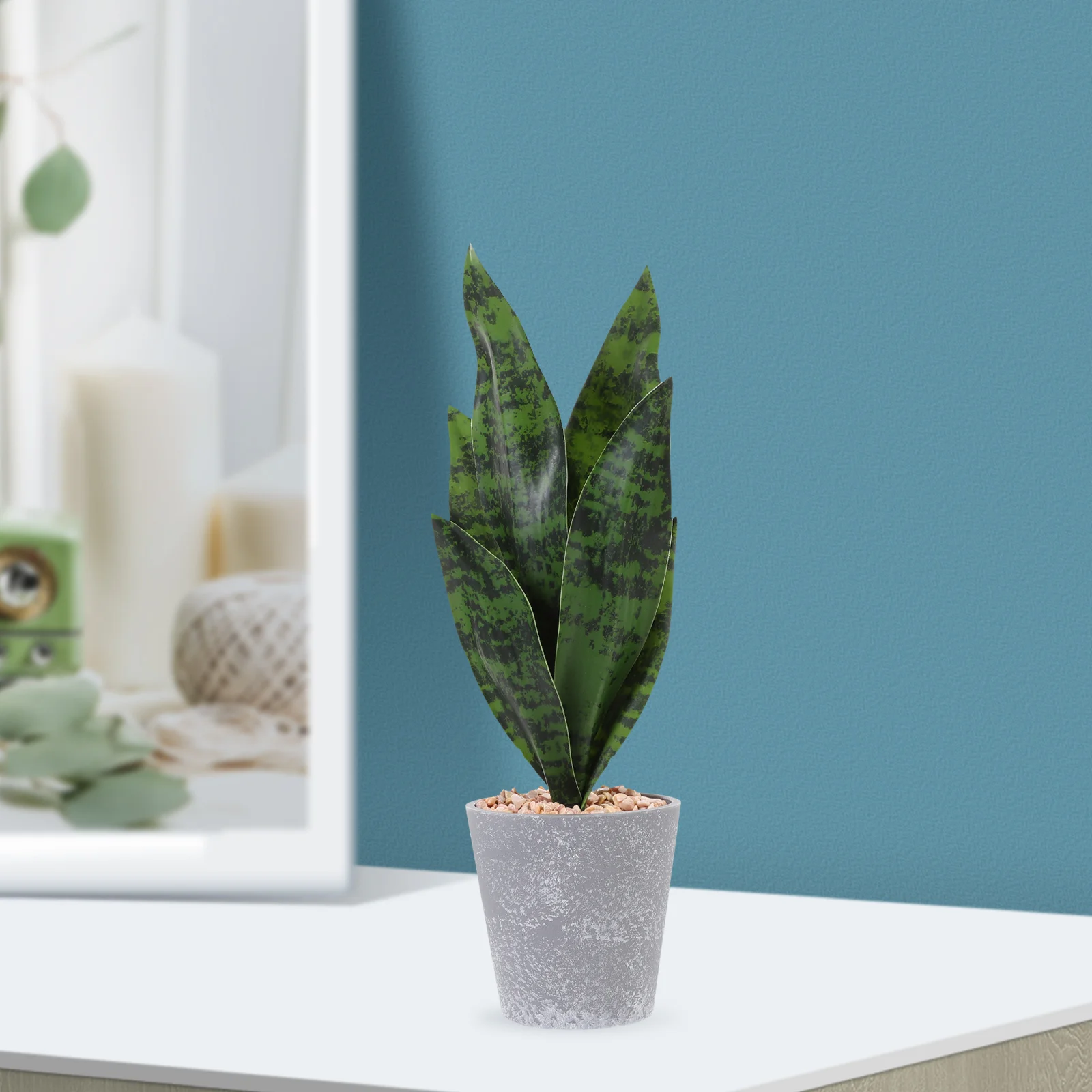 Искусственный тигр пиранья змея растение для украшения офиса искусственный