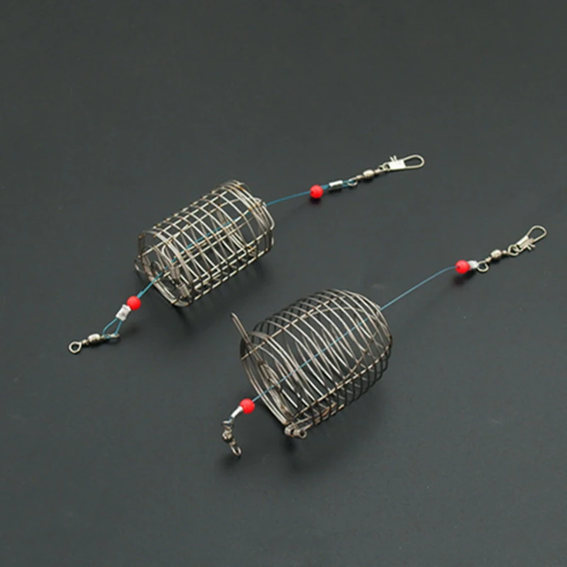 

1PC Stainless Steel Fishing Lure Cage Baits Cage Fishing Trap Fishing Tackle