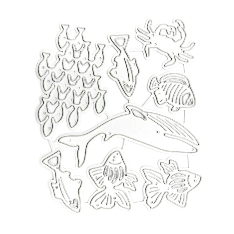

Family Fishing Die-Cut Fish Cutting Dies for DIY Card Photo Embossing Decoration