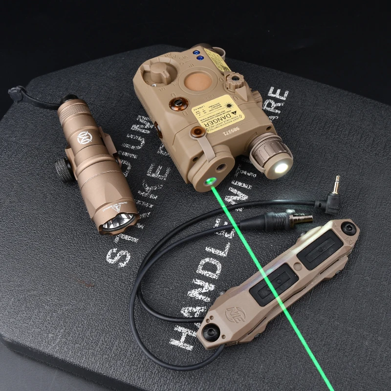 Tactical PEQ-15 Red Green Blue Laser indicator M300 Hunting Rifle Weapon Light Outdoor Air Gun Reconnaissance flashlight