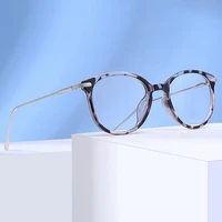 unisex vision care metal big round frame eyewear computer goggles eyeglasses anti uv blue rays glasses