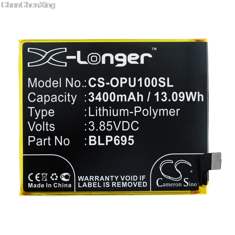 

Cameron Sino 3400mAh Battery BLP695 for OPPO R1833, Realme U1, RMX1833
