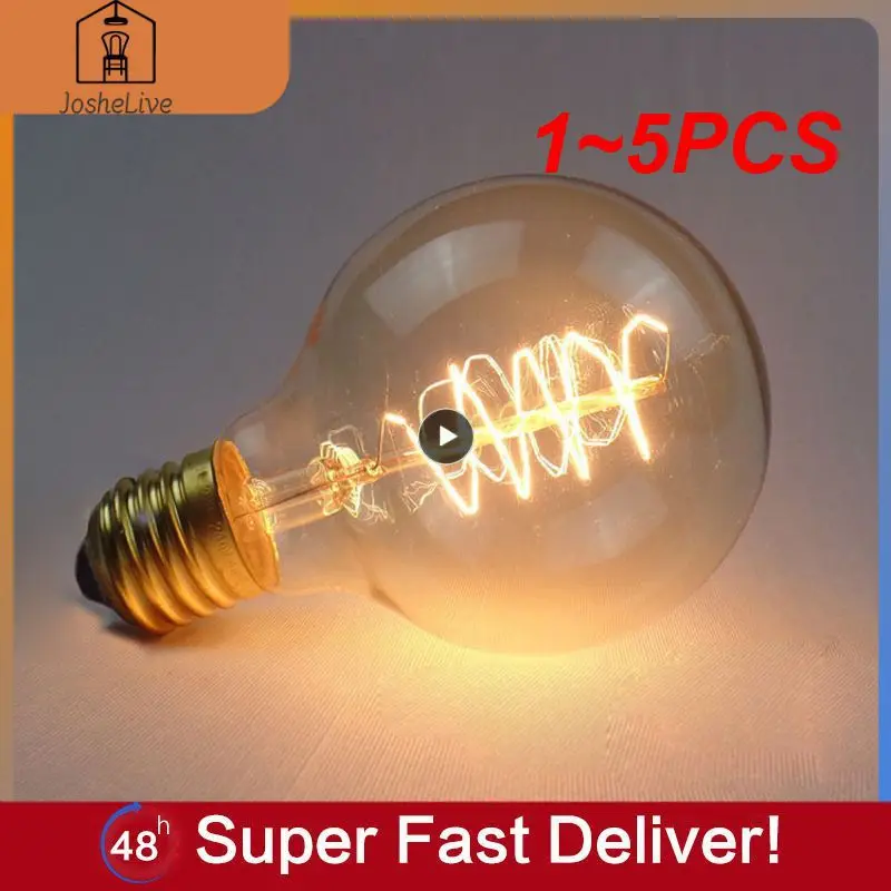 

1~5PCS Spiral Lamp Unique Design Timeless Edison Bulb Multiple Applications Warm And Cozy Lighting Filament Retro Lighting