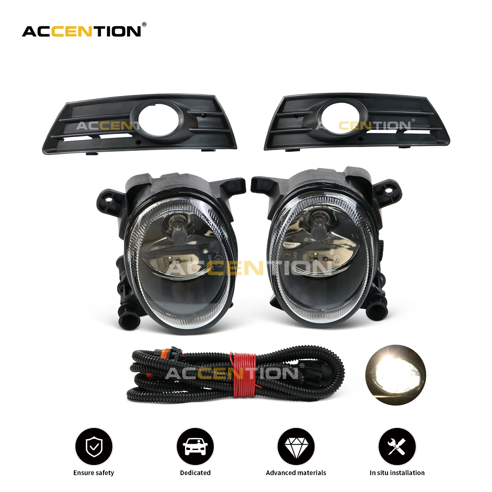 

Светодиодные противотуманные фары для VW Passat CC 2008 2009 2010 2011 2012, противотуманные фары с лампами, противотумансветильник ры, комплект крышек рад...