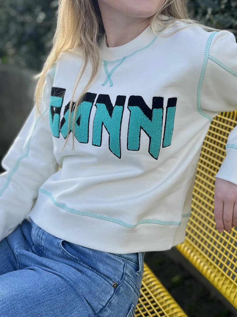 

Женский хлопковый свитшот с длинным рукавом и круглым вырезом