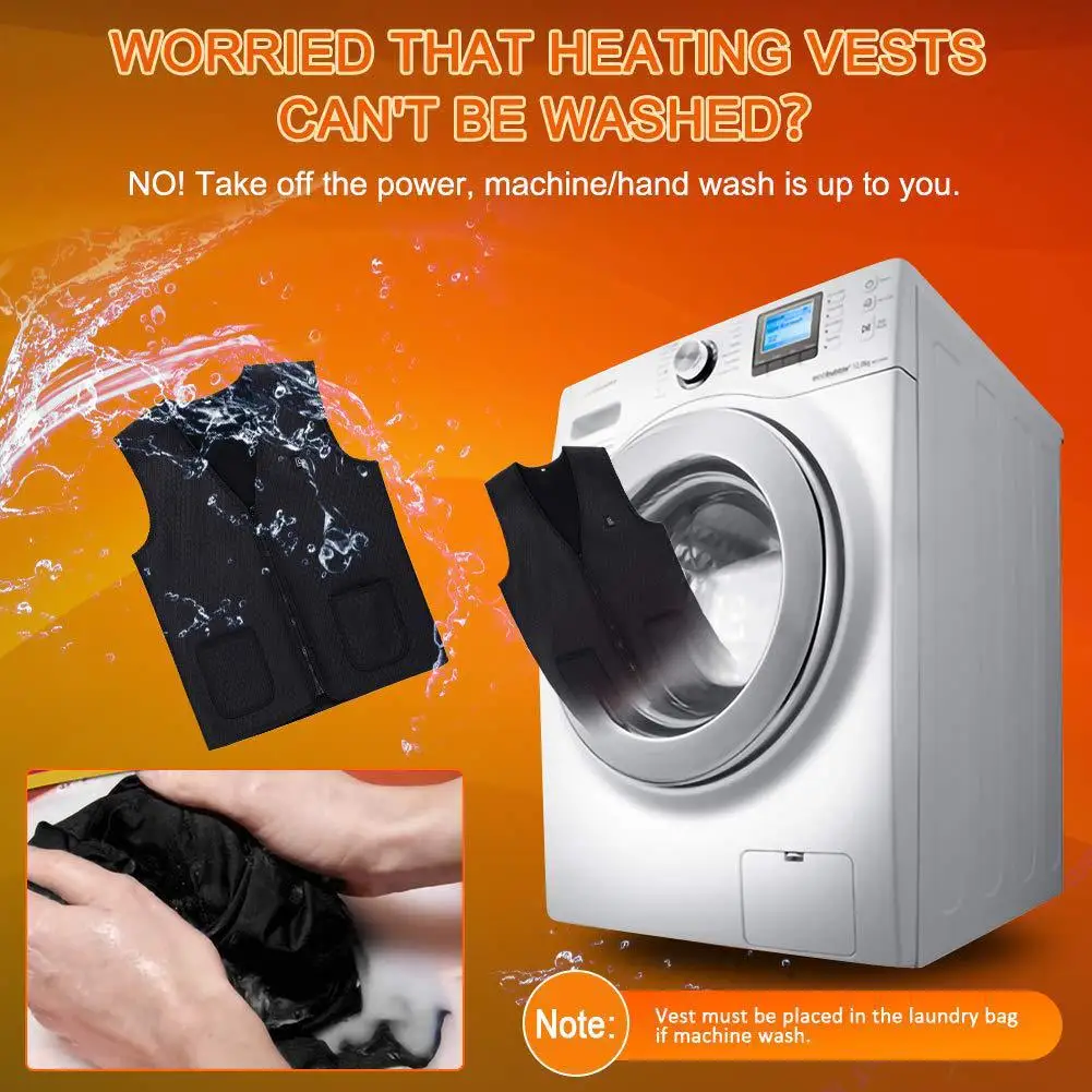 New V-neck intelligent heating vest men USB electric heating vest winter heating suit business leisure outdoor cold protection