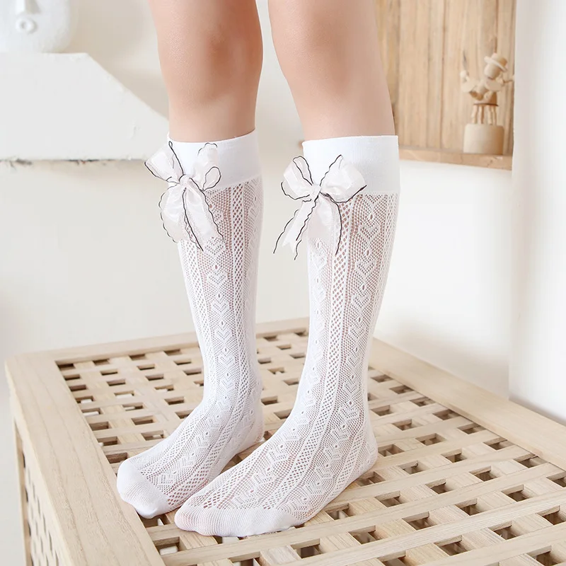 

Version half Tube Princess Children's Socks Kids Dance Socks Girl Socks 2-15 Years Old Cotton New Children bowknot half Socks