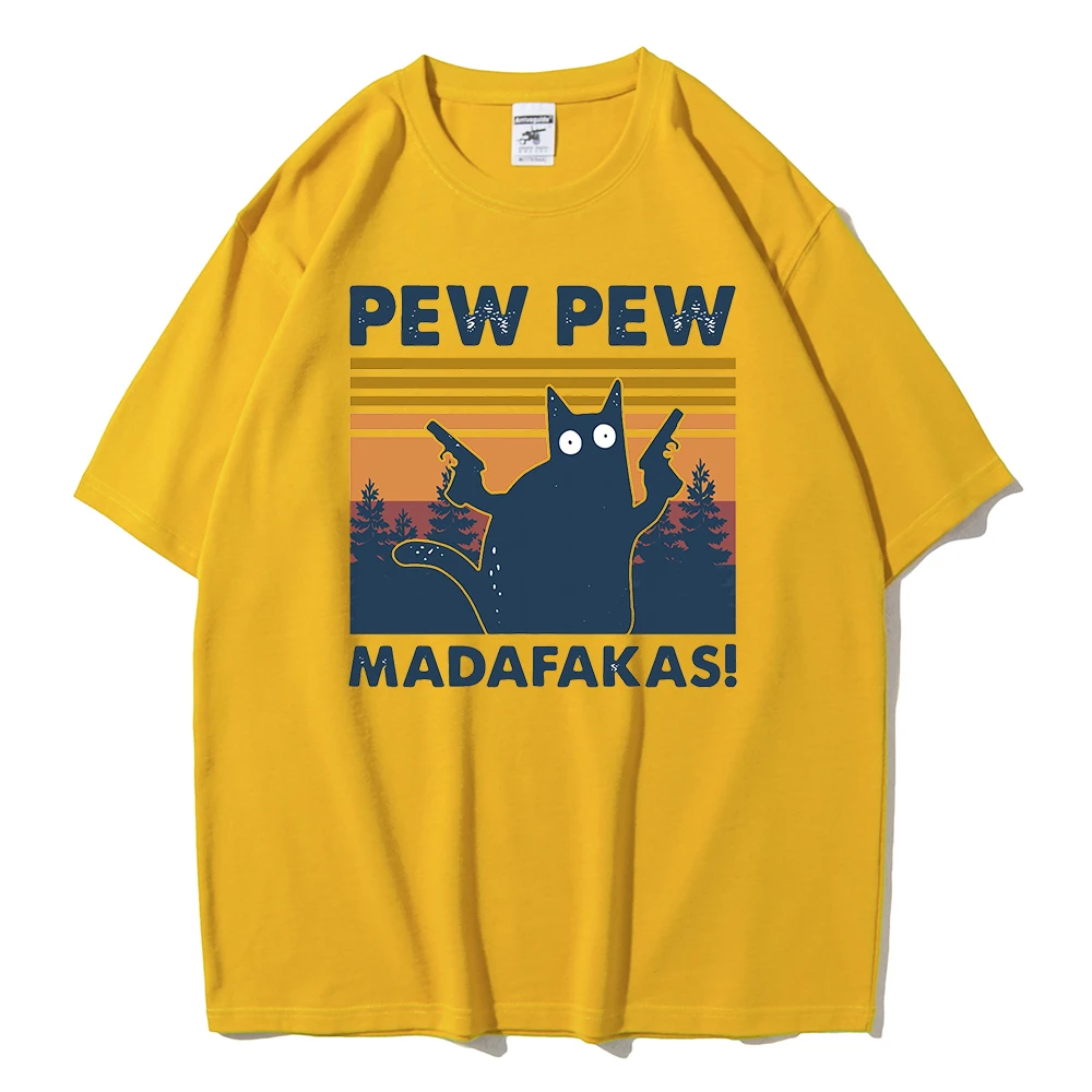 

Y2K винтажные мужские футболки Pew Madafaksprint, повседневная хлопковая футболка, летняя дышащая одежда, повседневные мужские футболки большого ра...