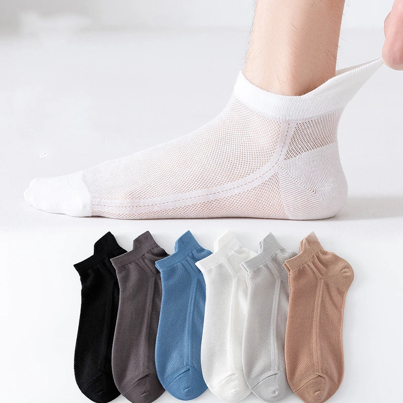 

Носки мужские тонкие летние из дышащего хлопка, 5 пар