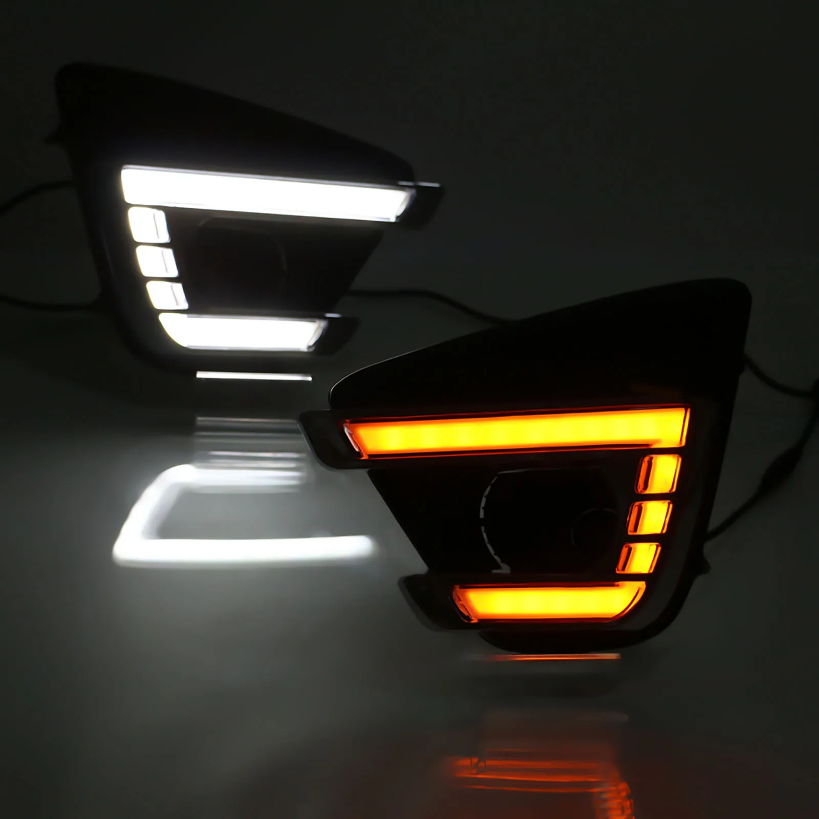 

Lh+Rh Fog Lights Lamps LED Daytime Running Lights with Turn Signal For For Mazda Cx-5 2012 2013 2014 2015 2016