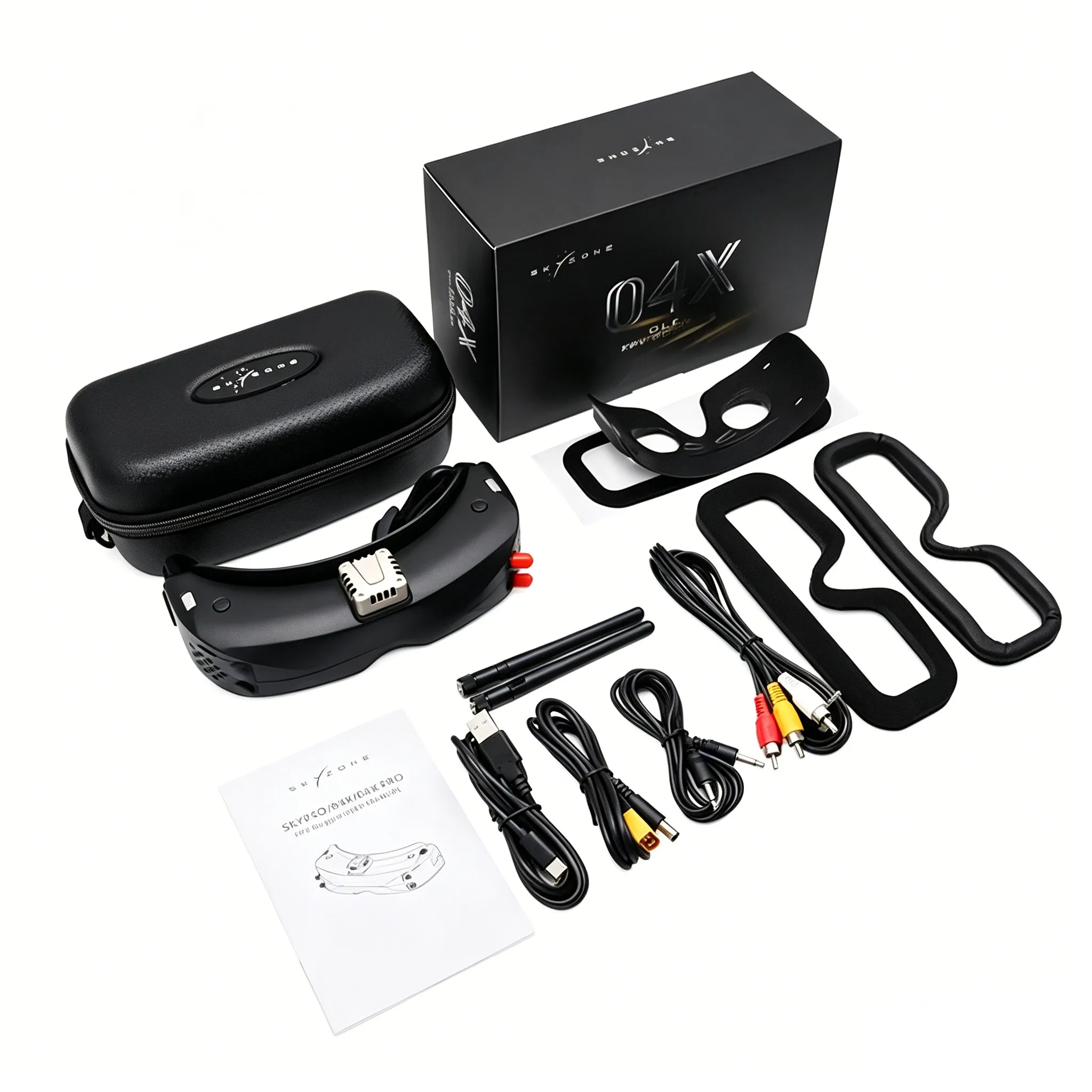 Очки FPV SKYZONE 04X PRO, встроенный HD DVR, аналоговый приемник для гонок, интегрированный трекер головы, задержка менее 8 мс (art.: 3920dc606d079) - 3920dc606d079
