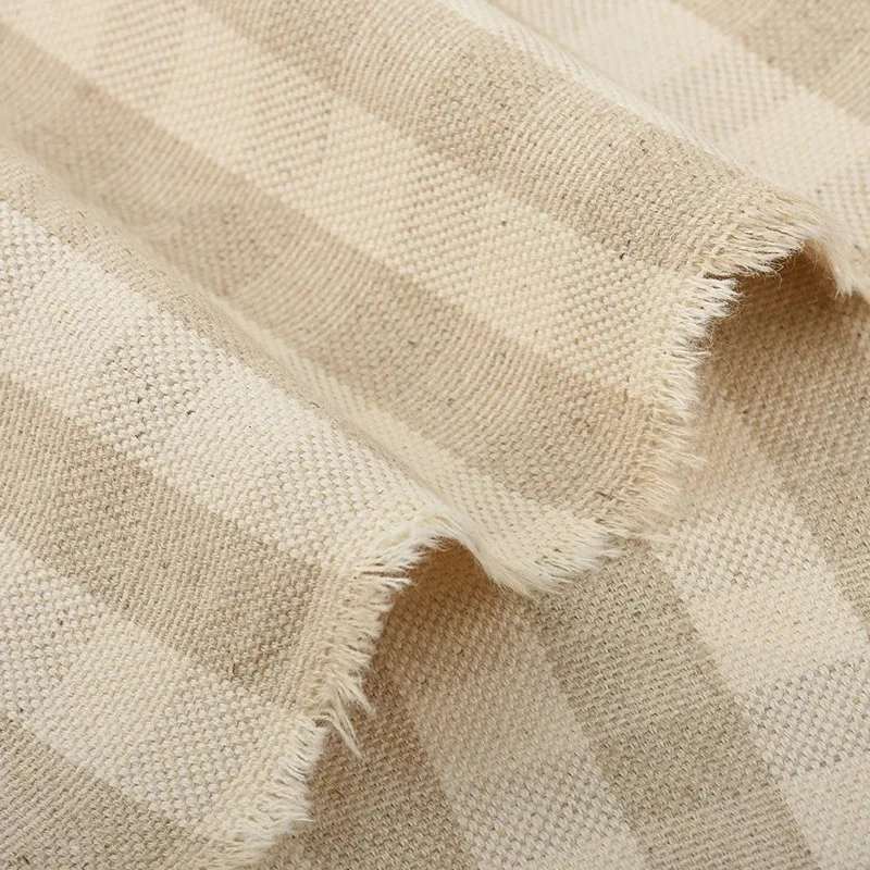 160x90 см льняная хлопковая клетчатая жаккардовая ткань ручной работы DIY швейная