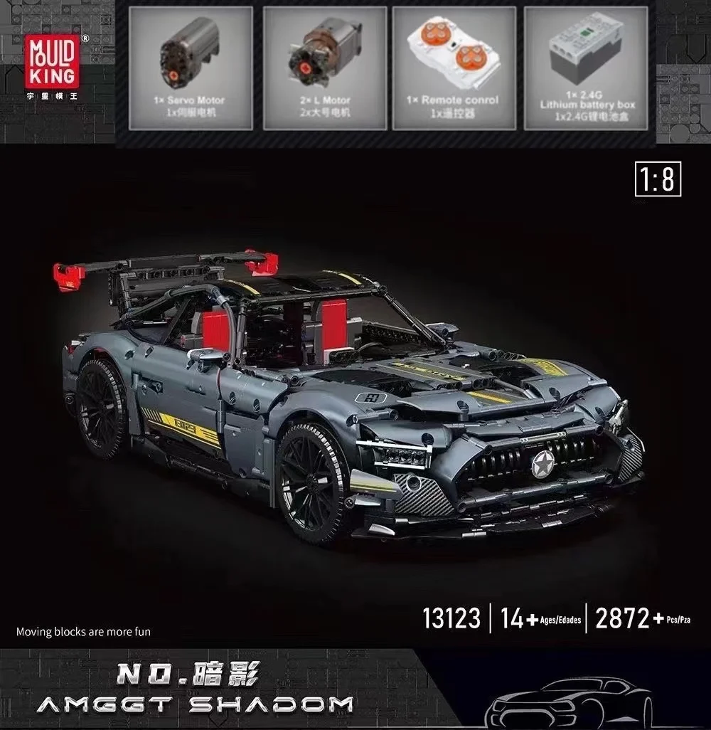 

Конструктор GTR 1:8, "черные амперские гоночные машины", 13123, набор блоков