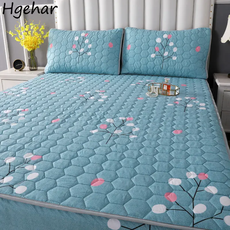 

Толстая натяжная простыня для спальни, нескользящая защита для матраса, Пыленепроницаемая Бытовая простыня с 4 углами для двуспальной кров...