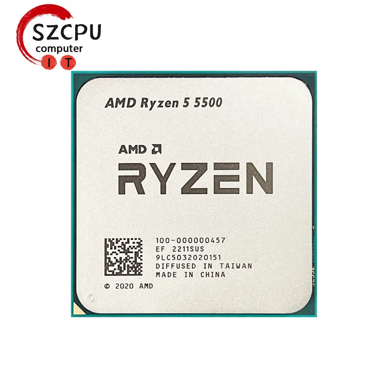 Процессор AMD Ryzen 5 5500 R5 3 6 ГГц б/у 6-ядерный 12-поточный ЦПУ 7 нм L3 = 16M 100-000000457 разъем AM4 -