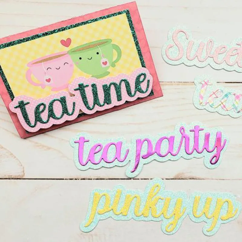 Трафареты KSCRAFT для резки чая тени слова металлические штампы трафареты сделай