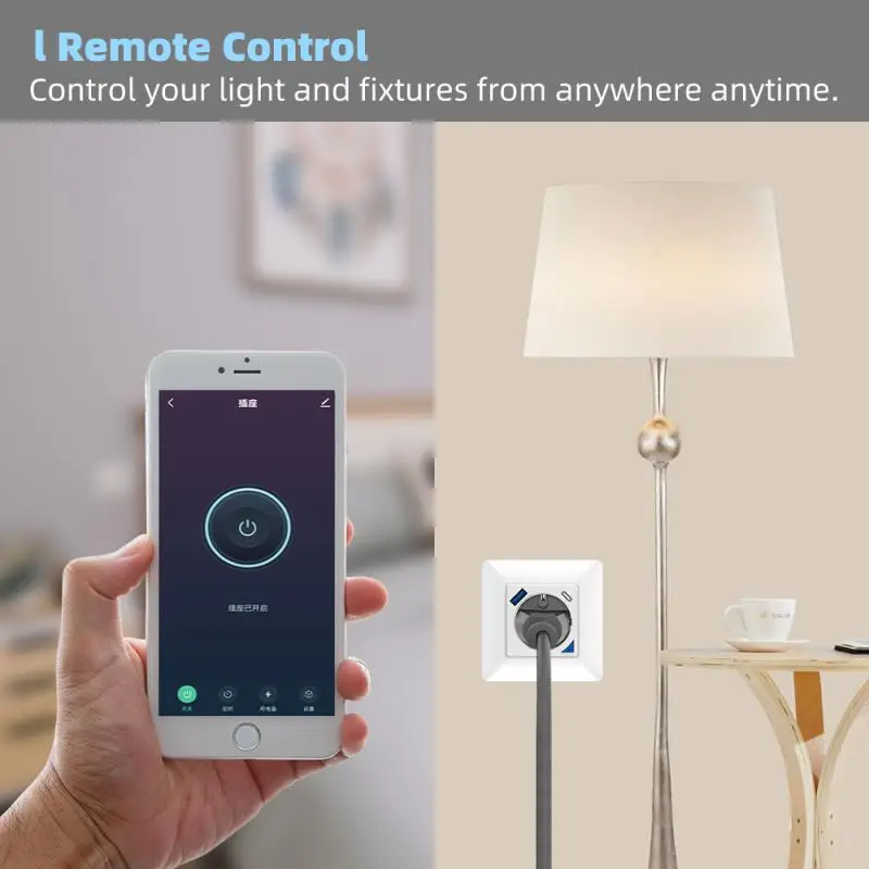 

Розетка настенная с USB-портом и поддержкой Alexa и Google Home