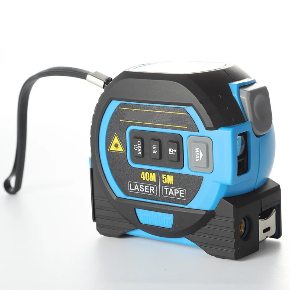 

3 in 1 Laser Rangefinder 5M Tape Measure Ruler LCD Display with Backlight Distance Meter Building Measurement Device