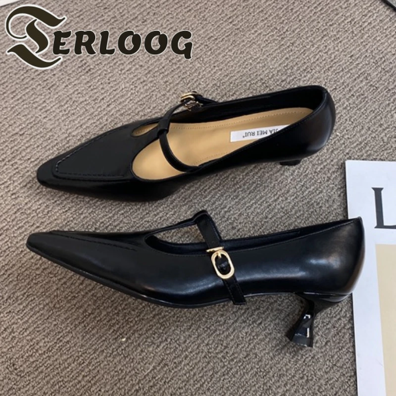 Сексуальная женская обувь на высоком каблуке с острым носком новинка 2025